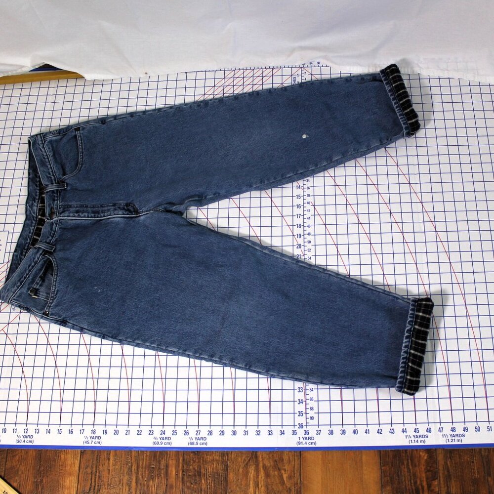 L.L. Bean Double L Relaxed Fit Flannel Lined Jeans, 38 X 29